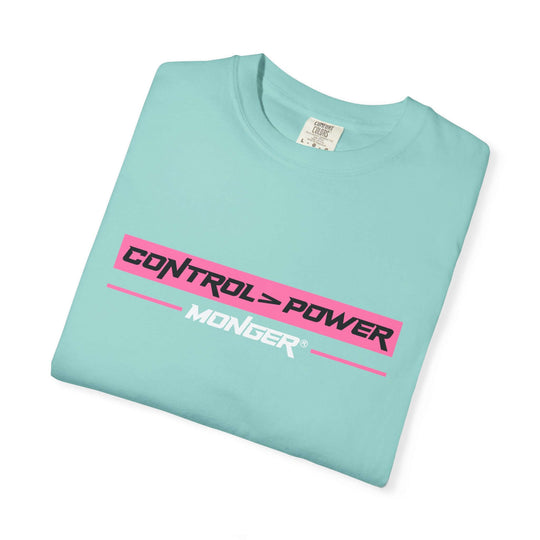 Control > Power Monger Unisex Garment-Dyed T-shirt | Trendy Graphic Tee, Gift for Men & Women, Streetwear, Casual Outfit, Cool Style