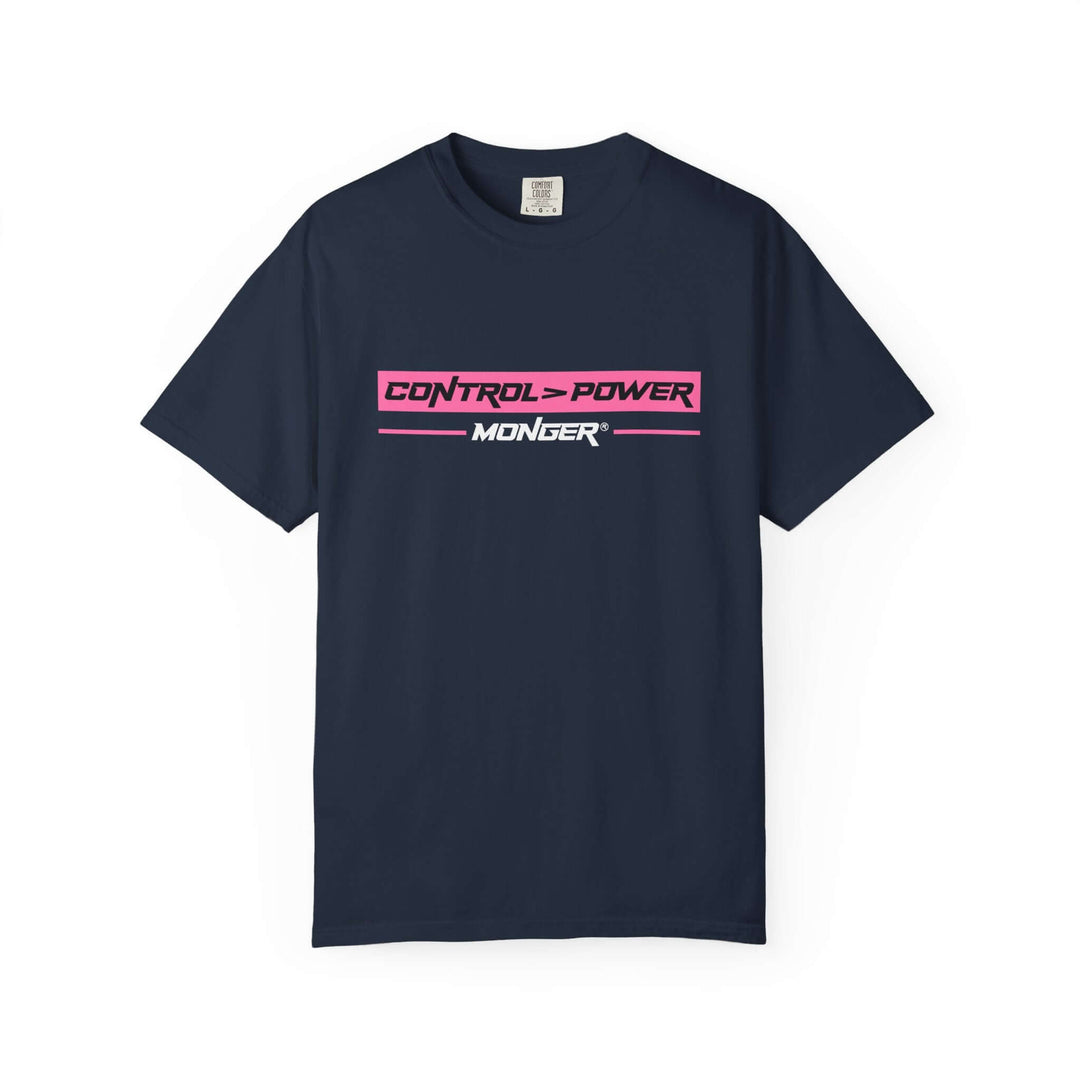 Control > Power Monger Unisex Garment-Dyed T-shirt | Trendy Graphic Tee, Gift for Men & Women, Streetwear, Casual Outfit, Cool Style