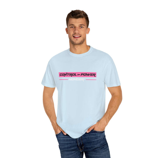 Control > Power Monger Unisex Garment-Dyed T-shirt | Trendy Graphic Tee, Gift for Men & Women, Streetwear, Casual Outfit, Cool Style