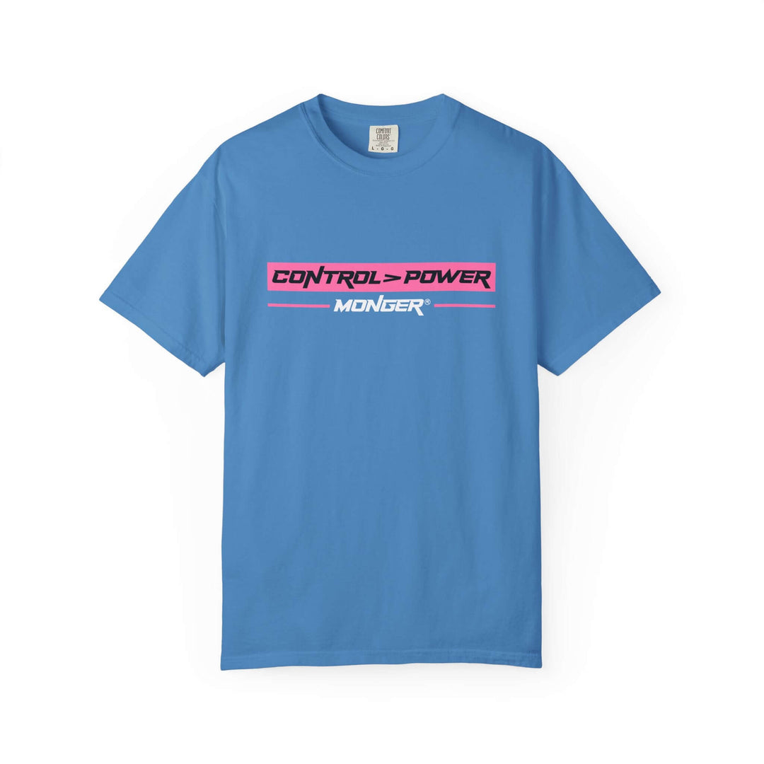 Control > Power Monger Unisex Garment-Dyed T-shirt | Trendy Graphic Tee, Gift for Men & Women, Streetwear, Casual Outfit, Cool Style