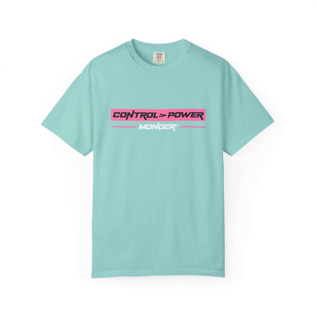 Control > Power Monger Unisex Garment-Dyed T-shirt | Trendy Graphic Tee, Gift for Men & Women, Streetwear, Casual Outfit, Cool Style