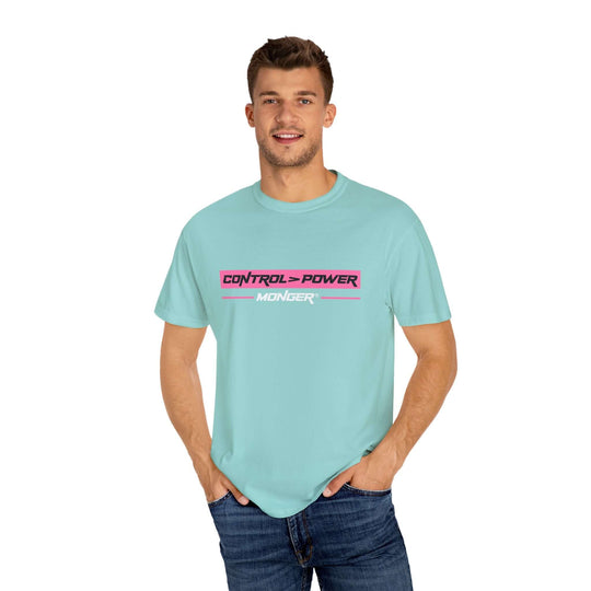 Control > Power Monger Unisex Garment-Dyed T-shirt | Trendy Graphic Tee, Gift for Men & Women, Streetwear, Casual Outfit, Cool Style