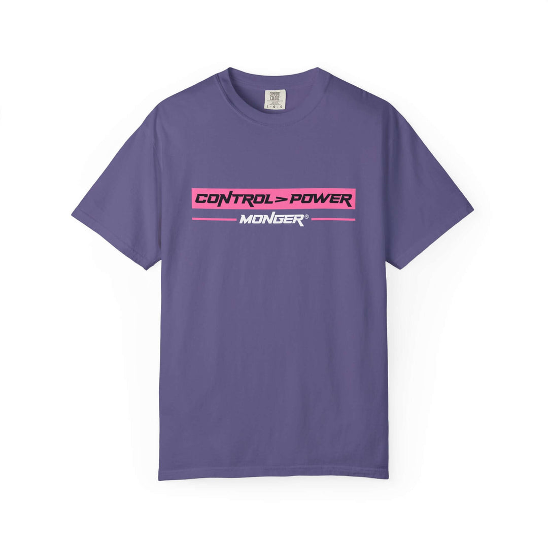 Control > Power Monger Unisex Garment-Dyed T-shirt | Trendy Graphic Tee, Gift for Men & Women, Streetwear, Casual Outfit, Cool Style