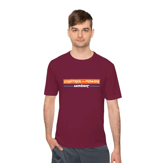 Control > Power Monger Unisex Moisture Wicking Tee - Control Your Power, Athletic Shirt, Workout Gear, Fitness Apparel, Sportswear, Gift for Him/Her