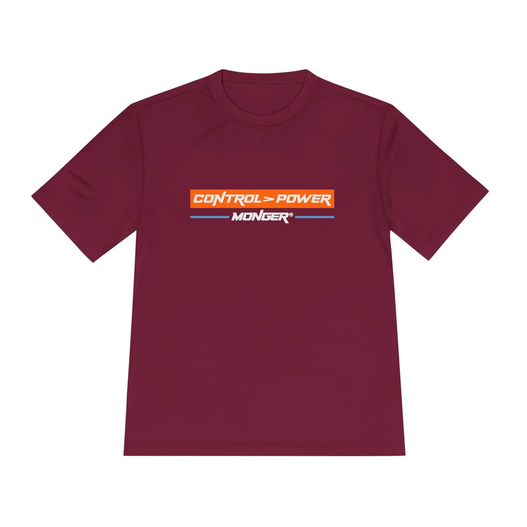 Control > Power Monger Unisex Moisture Wicking Tee - Control Your Power, Athletic Shirt, Workout Gear, Fitness Apparel, Sportswear, Gift for Him/Her