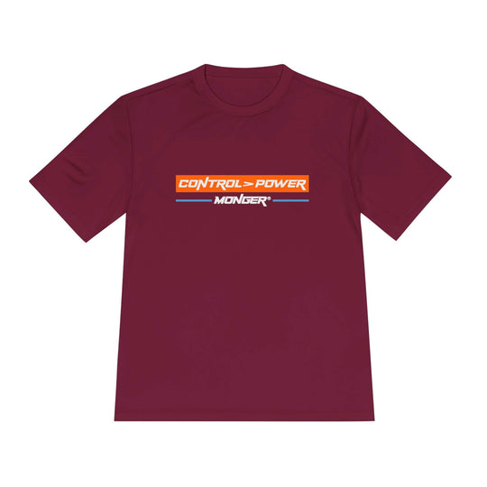 Control > Power Monger Unisex Moisture Wicking Tee - Control Your Power, Athletic Shirt, Workout Gear, Fitness Apparel, Sportswear, Gift for Him/Her