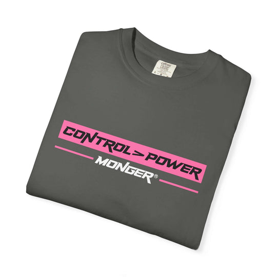 Control > Power Monger Unisex Garment-Dyed T-shirt | Trendy Graphic Tee, Gift for Men & Women, Streetwear, Casual Outfit, Cool Style