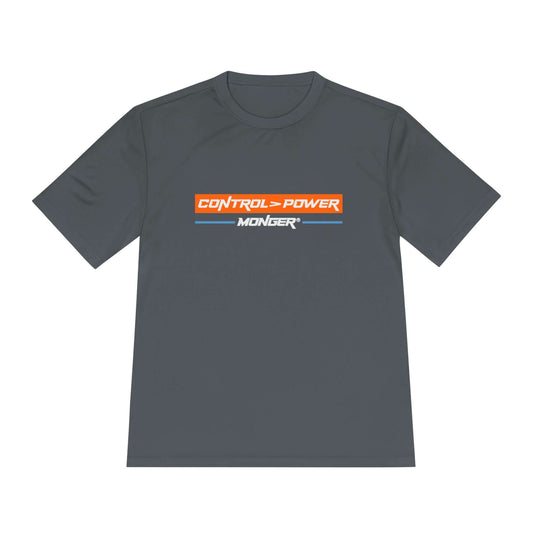 Control > Power Monger Unisex Moisture Wicking Tee - Control Your Power, Athletic Shirt, Workout Gear, Fitness Apparel, Sportswear, Gift for Him/Her