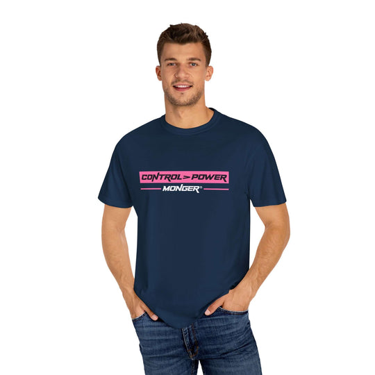 Control > Power Monger Unisex Garment-Dyed T-shirt | Trendy Graphic Tee, Gift for Men & Women, Streetwear, Casual Outfit, Cool Style