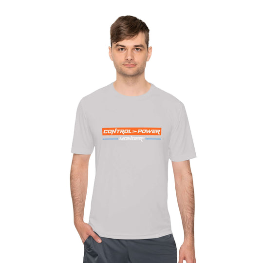 Control > Power Monger Unisex Moisture Wicking Tee - Control Your Power, Athletic Shirt, Workout Gear, Fitness Apparel, Sportswear, Gift for Him/Her