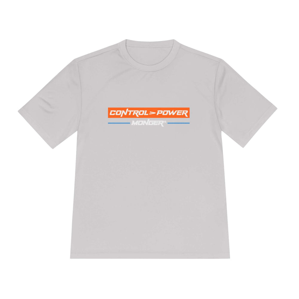 Control > Power Monger Unisex Moisture Wicking Tee - Control Your Power, Athletic Shirt, Workout Gear, Fitness Apparel, Sportswear, Gift for Him/Her