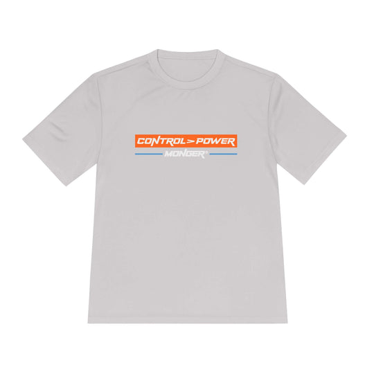 Control > Power Monger Unisex Moisture Wicking Tee - Control Your Power, Athletic Shirt, Workout Gear, Fitness Apparel, Sportswear, Gift for Him/Her