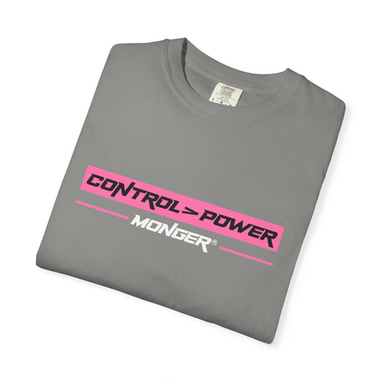 Control > Power Monger Unisex Garment-Dyed T-shirt | Trendy Graphic Tee, Gift for Men & Women, Streetwear, Casual Outfit, Cool Style