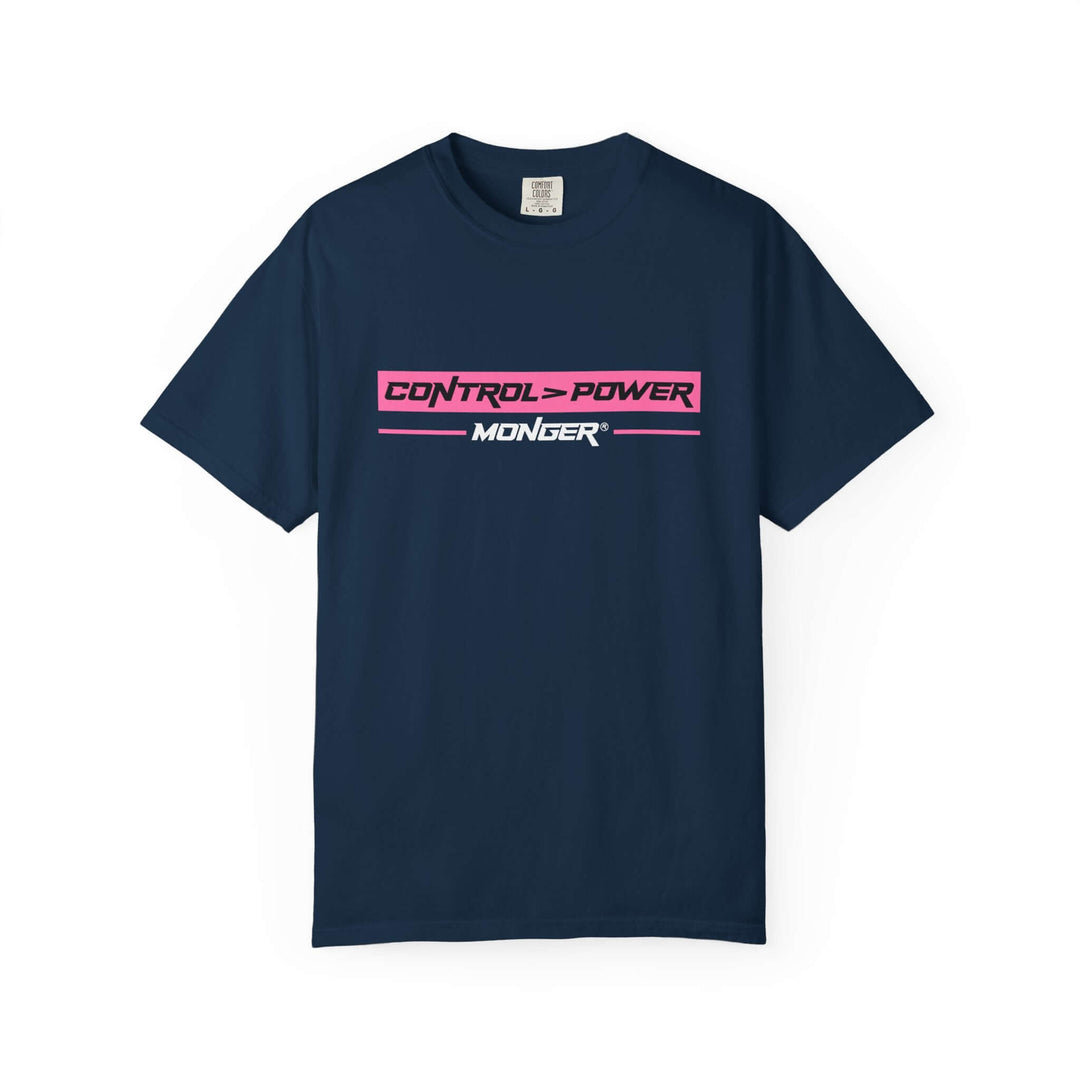 Control > Power Monger Unisex Garment-Dyed T-shirt | Trendy Graphic Tee, Gift for Men & Women, Streetwear, Casual Outfit, Cool Style