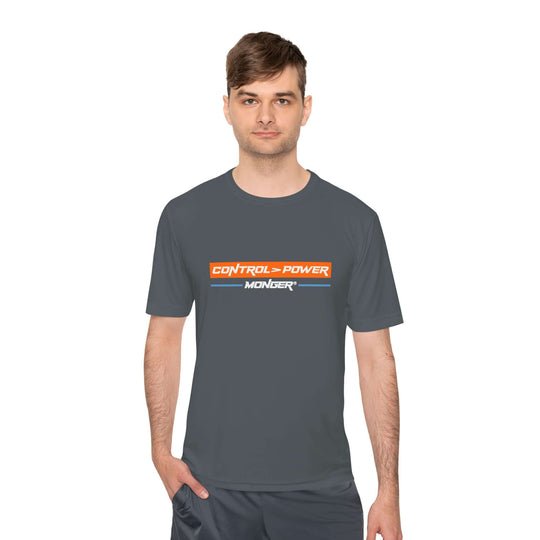 Control > Power Monger Unisex Moisture Wicking Tee - Control Your Power, Athletic Shirt, Workout Gear, Fitness Apparel, Sportswear, Gift for Him/Her