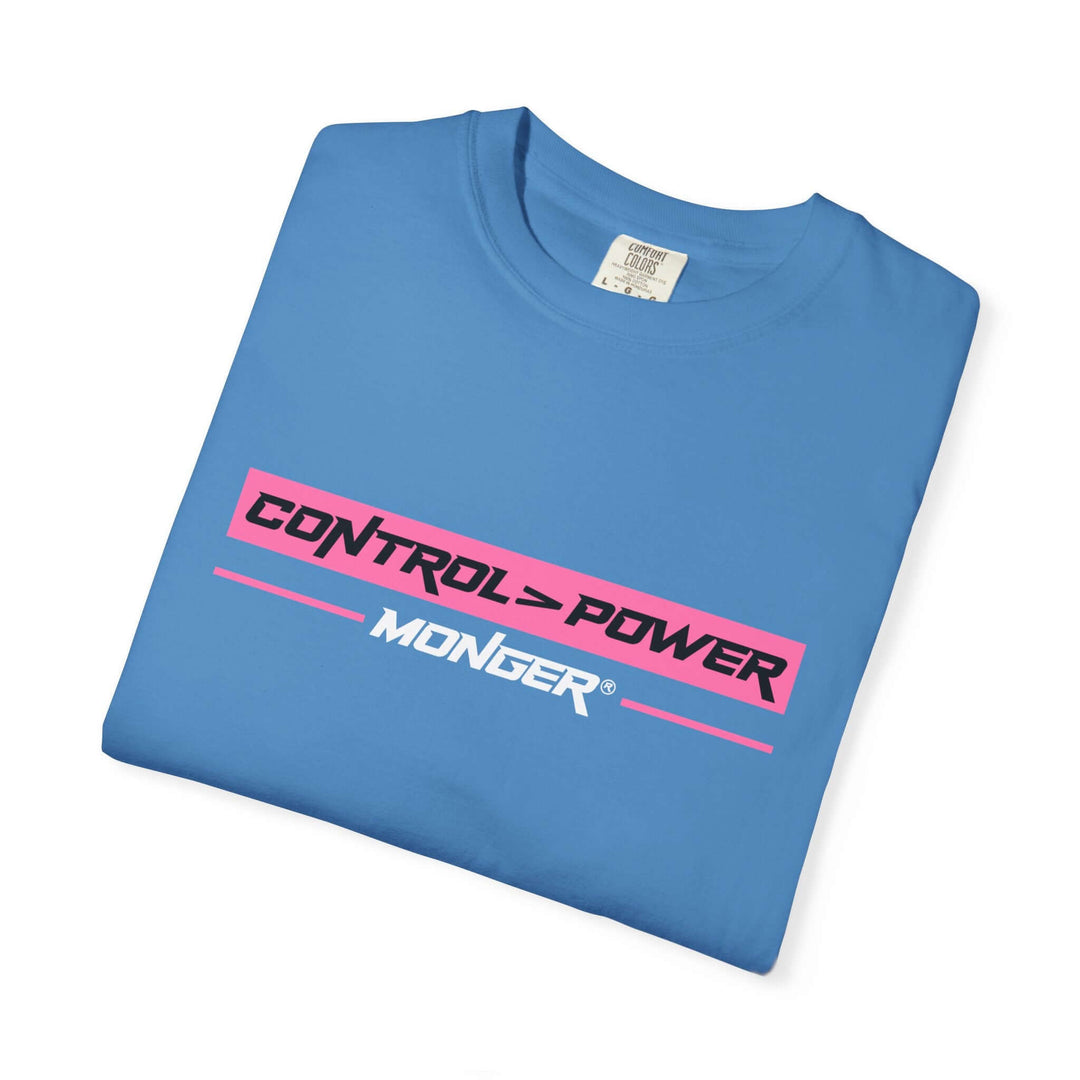 Control > Power Monger Unisex Garment-Dyed T-shirt | Trendy Graphic Tee, Gift for Men & Women, Streetwear, Casual Outfit, Cool Style