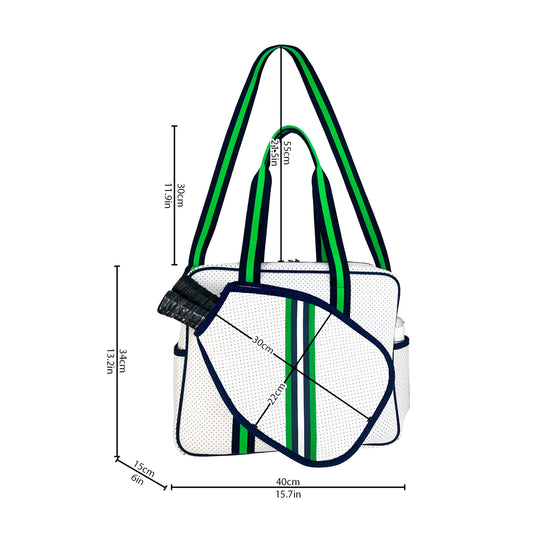 Sacs de Pickleball Blancs et Verts