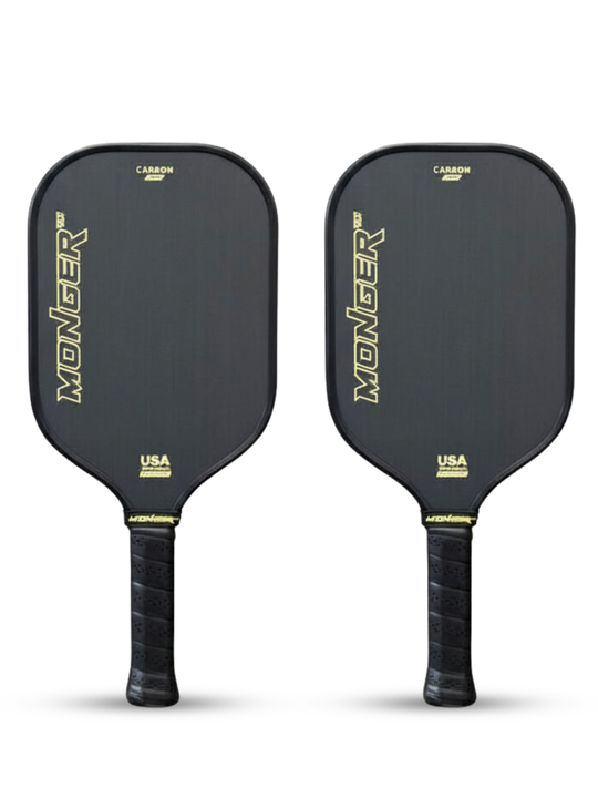 Monger 16mm Carbon Power Pro Gen 2 Thermoformed T700 Toray Carbon Fiber Pickleball Paddle Gold 2 Paddles