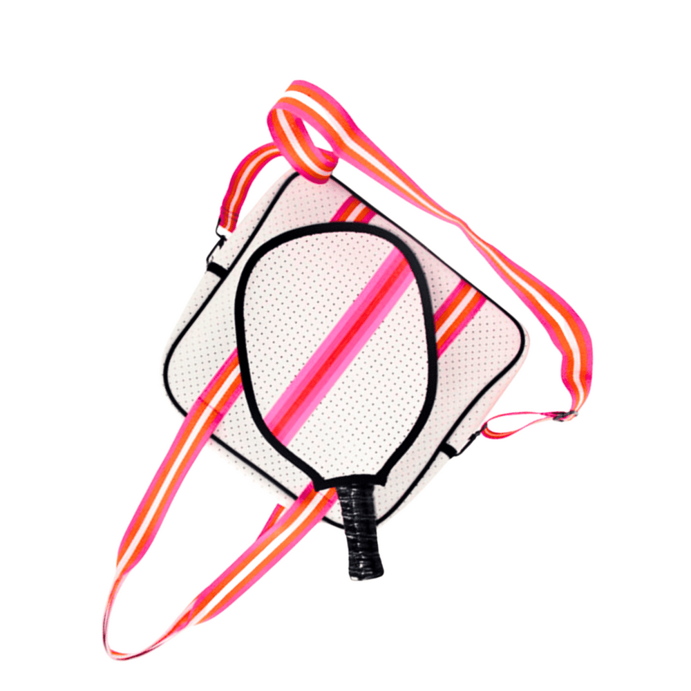 Pickleball Bags White & Hot Pink