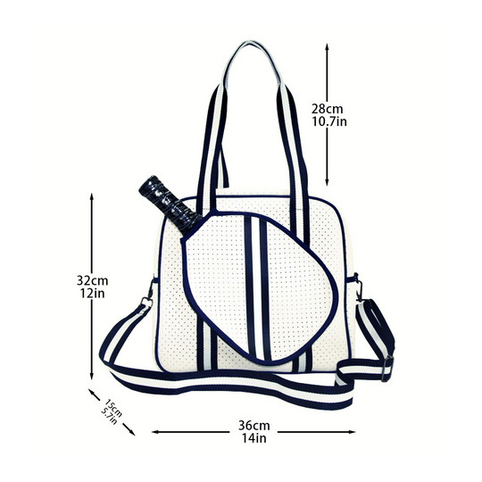 Pickleball Bags White & Navy Blue