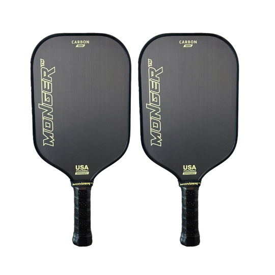 2 MONGER “POWER” T700 TORAY CARBON FIBER 14MM PICKLEBALL PADDLES